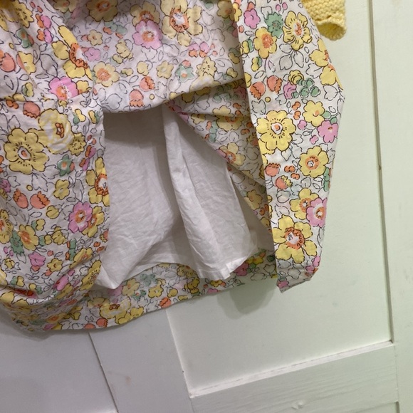 Toddler Girl Dress Yellow Floral Spring Flowers Size 80 - Picture 7 of 9